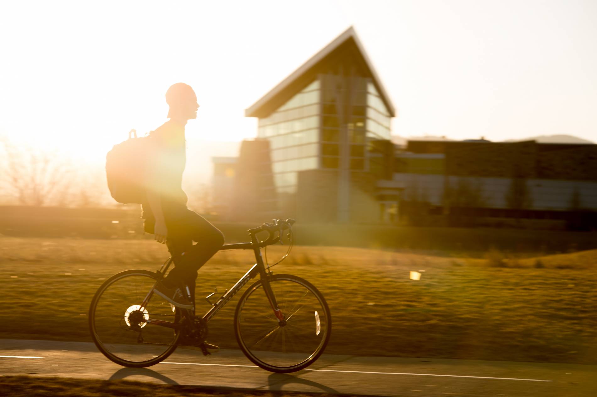 Student on Bike